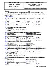 Đề thi kiểm tra Chuyên đề lần 2 môn Hóa học Lớp 10 - Mã đề 132 - Năm học 2019-2020 - Trường THPT Liễn Sơn